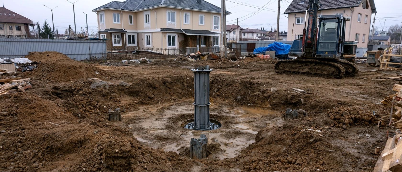 фундамент на гвинтових палях, гвинтові палі, гвинтовий фундамент