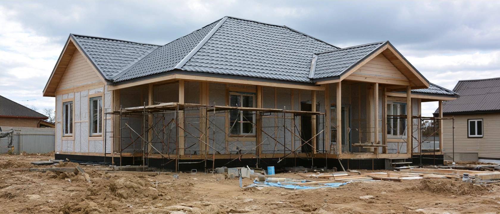 плитний фундамент каркасний будинок, стрічковий фундамент для каркасу, вартість фундаменту каркасний будинок